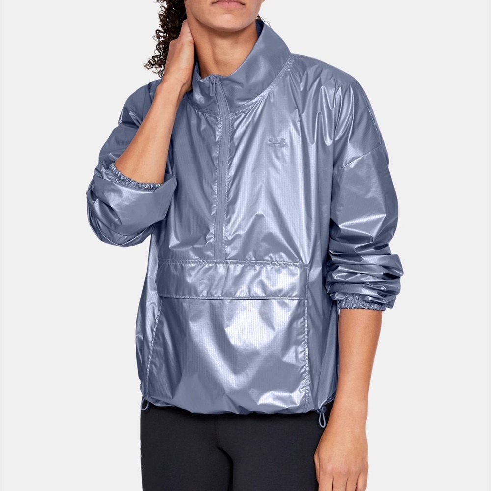 🆕 Under Armour Metallic lavender Woven Anorak